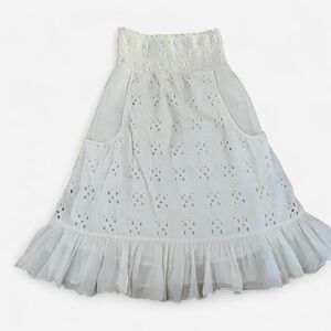 White Eyelet A-Line dress/skirt from 725 originals
